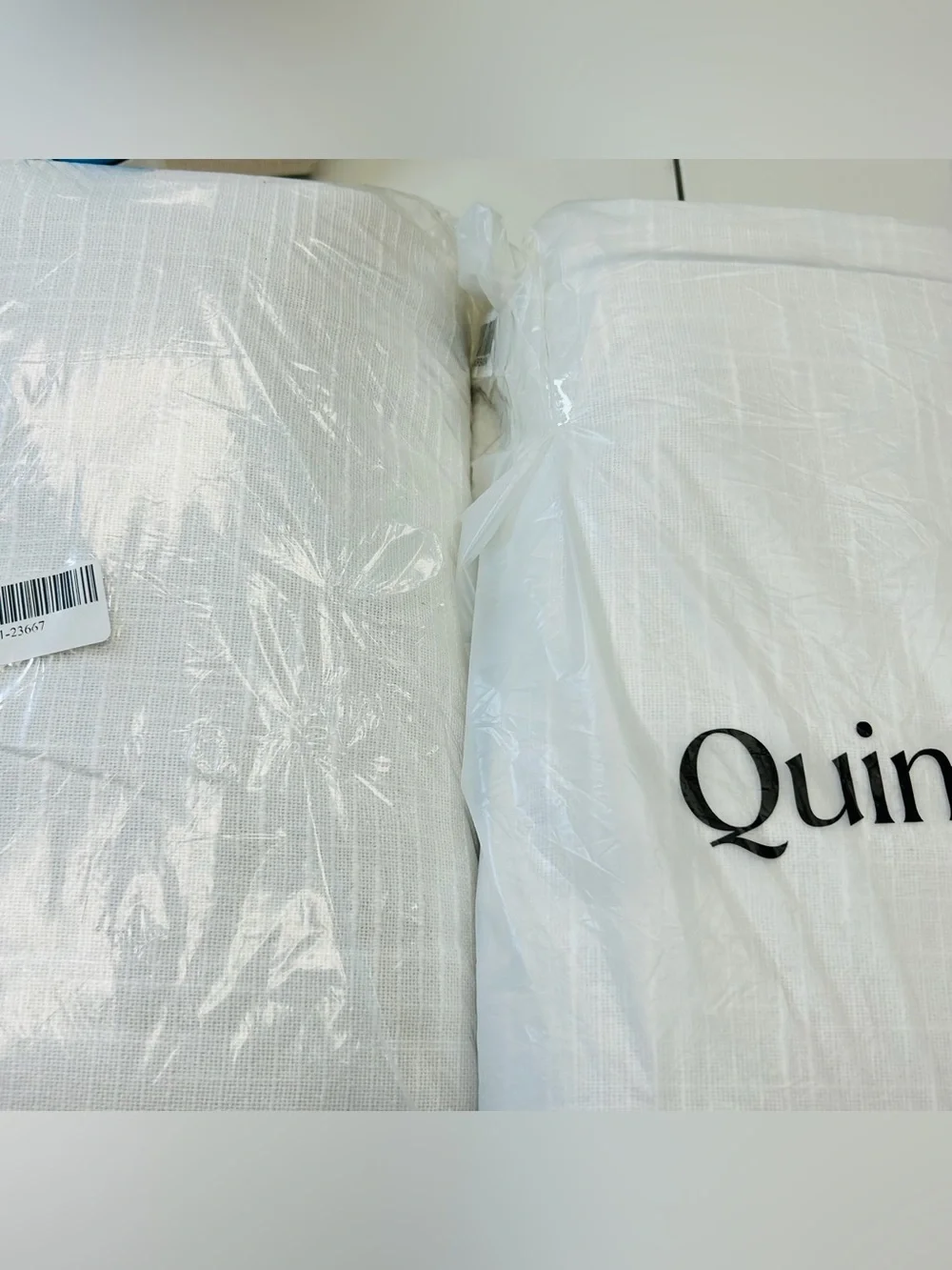 NWOT QUINCE Set Of 2 48x84 Cotton Slub Room Darkening Curtains White 0216